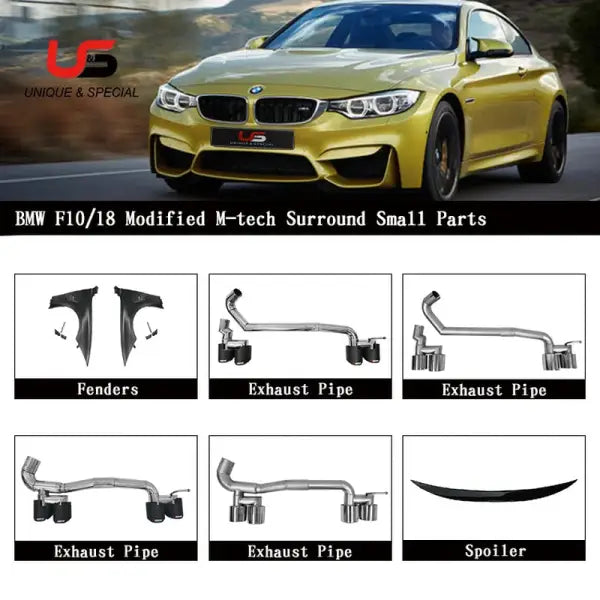 High Quality Body Kit for BMW 4Series 14-17 F32 F36 Modified to M4 Front Bumper Rear Bumper Side Skirt Grille F32 Hood Fender