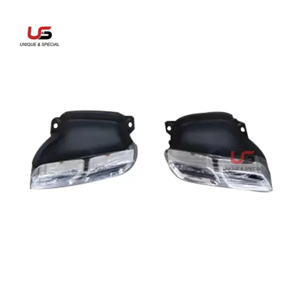 High Quality C63 Rear Diffuser for Mercedes Benz W205 Modified to 2016 C63 AMG Style Rear Diffuser Bumper Spoiler Exhaust Pipe