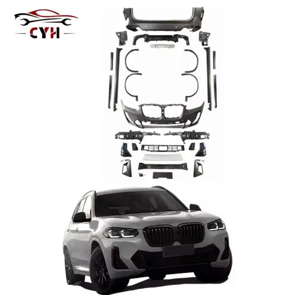 High Quality Car Bumper G01 Old to New LCI MT Body Kits for Bmw X3 Front and Rear Bumper Side Skirt