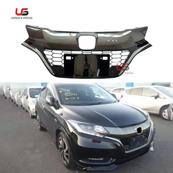 High Quality Car Rhombic HR-V Grille for 2015 2016 2017 2018 Honda VEZEL Front Bumper Upper Grille