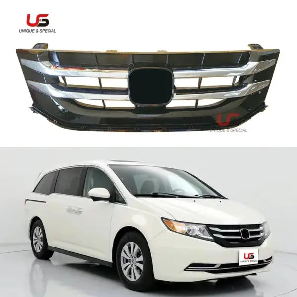 High Quality Chrome Car Front Grille for 2013 2014 Honda Odyssey American Front Bumper Upper Grille OEM 75100-TK8-A110