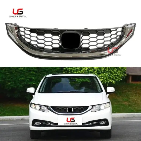 High Quality Car Chrome Front Grille for 2014 2015 Honda Civic Front Bumper Upper Grille OEM 71121-TR3-A11