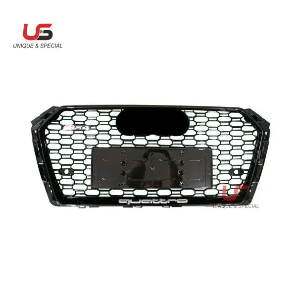 High Quality Front Bumper Grille for 2017-2019 Audi A4 Modified to RS4 Grille Honeycomb Mesh ABS Material RS4 Grill