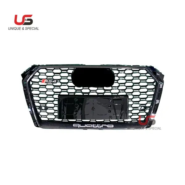 High Quality Front Bumper Grille for 2017-2019 Audi A4 Modified to RS4 Grille Honeycomb Mesh ABS Material RS4 Grill