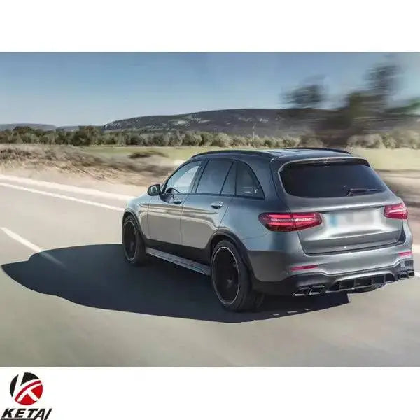 High Quality GLC63 Style Car Rear Bumper Diffuser for BENZ