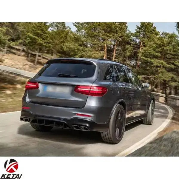 High Quality GLC63 Style Car Rear Bumper Diffuser for BENZ