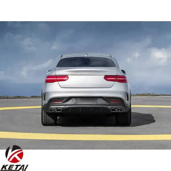 High Quality GLE63 Style Rear Diffuser with Silver Black