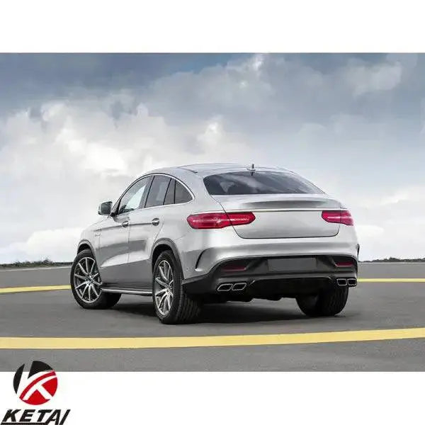 High Quality GLE63 Style Rear Diffuser with Silver Black