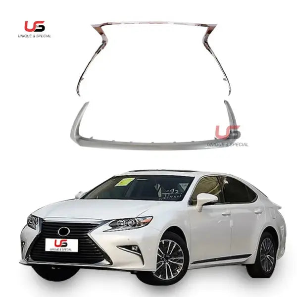 High Quality up and Lower Grille Moulding for 2016-2017 Lexus ES250 ES300 ES350 OEM 53121-33080 53112-33020 Chrome Trims ABS