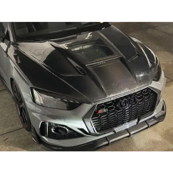 High Quality Real Carbon Fiber Clear Glass Front Bumper