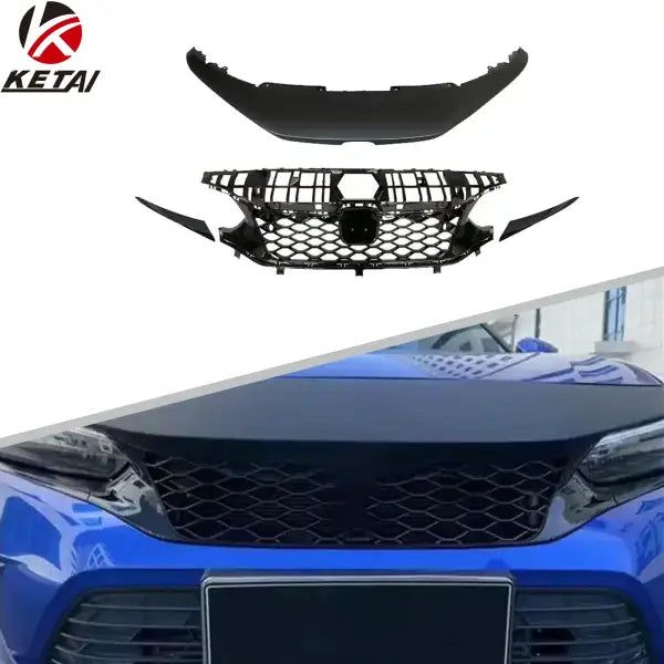 High Quality SI Style Grille with Upper Cover Car for Honda Civic 2021-2022
