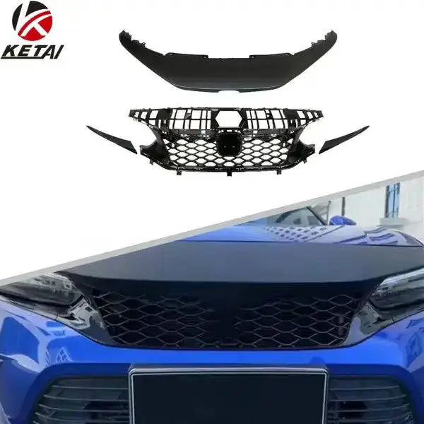 High Quality SI Style Grille with Upper Cover Car for Honda