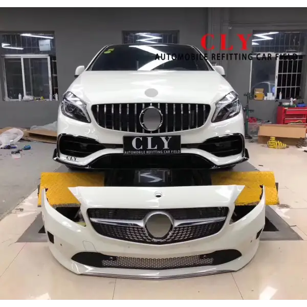 High Quality W176 Car Bumper Body Kit for Mercedes Benz a Class W176 Late Modified A45 Amg Big Body Kit Front Rear Bumper