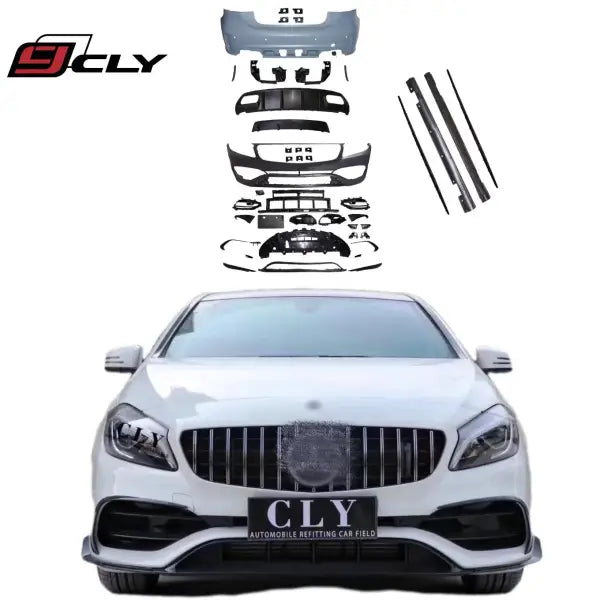 High Quality W176 Car Bumper Body Kit for Mercedes Benz a Class W176 Late Modified A45 Amg Big Body Kit Front Rear Bumper
