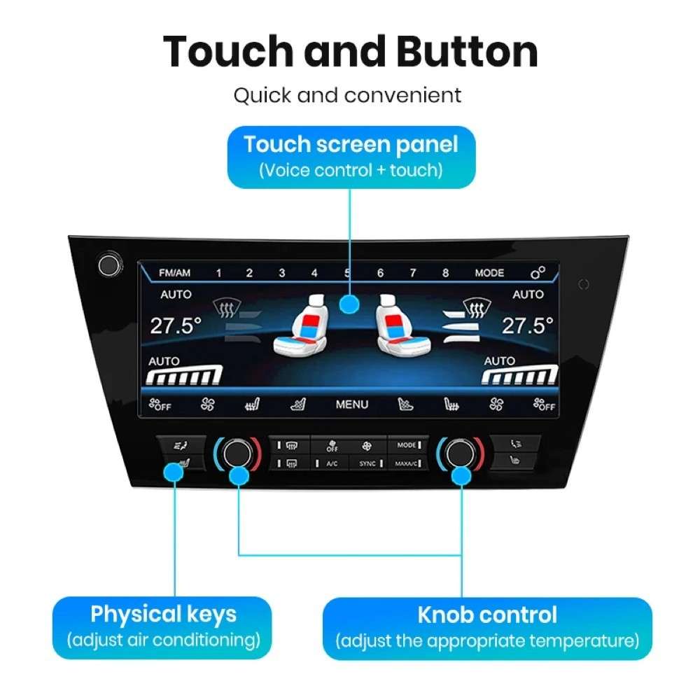 Car Craft Compatible With Bmw X6 F16 2014-2018 Lcd Display Air Conditioning Board Android Ac Panel Digital Touch Screen Climate Knobs Control 8.8 Inch CC-8491 - CAR CRAFT INDIA