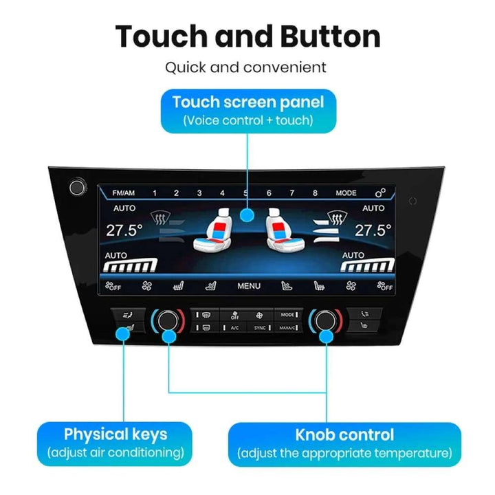 Car Craft Compatible With Bmw X6 F16 2014-2018 Lcd Display Air Conditioning Board Android Ac Panel Digital Touch Screen Climate Knobs Control 8.8 Inch CC-8491 - CAR CRAFT INDIA