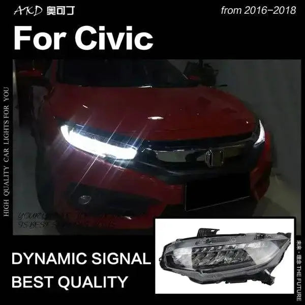 Honda Civic Headlights 2016-2020 Civic X LED Headlight