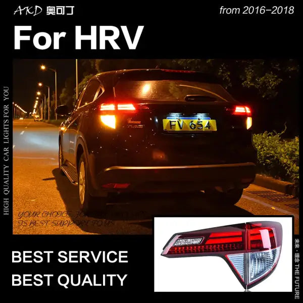 Honda HR-V Tail Lights 2016-2018 Vezel LED Tail Lamp HRV LED DRL Signal Brake Reverse