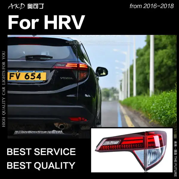 Honda HR-V Tail Lights 2016-2018 Vezel LED Tail Lamp HRV LED DRL Signal Brake Reverse