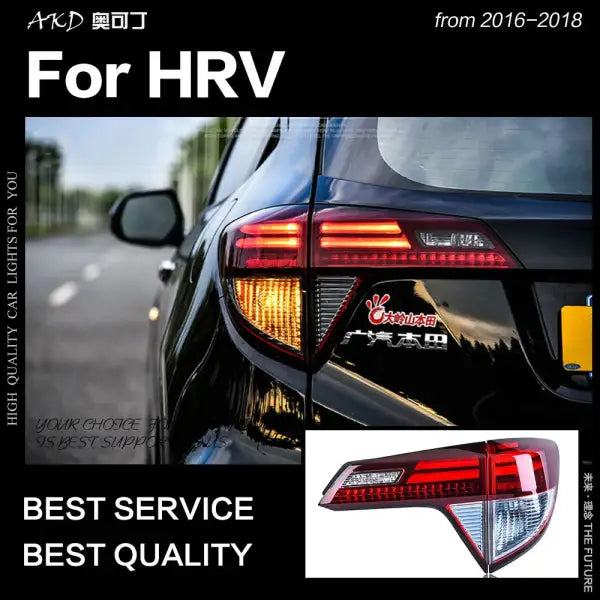 Honda HR-V Tail Lights 2016-2018 Vezel LED Tail Lamp HRV LED DRL Signal Brake Reverse