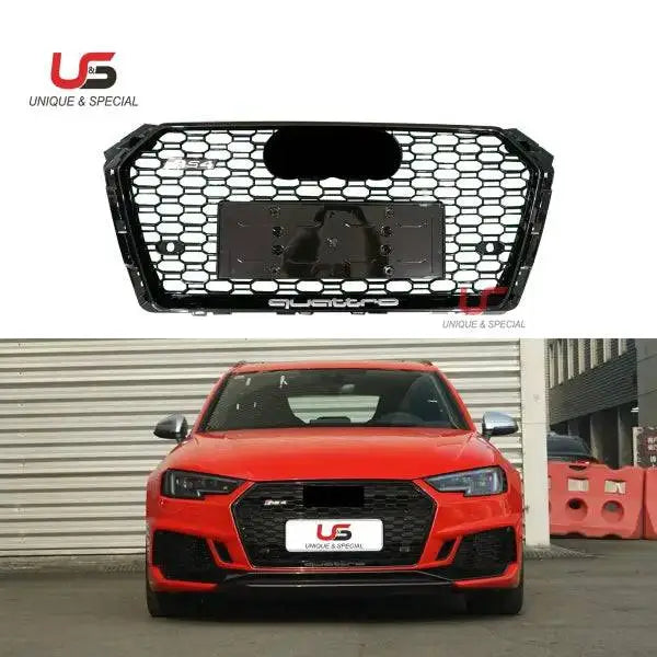 Honeycomb Abs Plastic Black Mesh Grilles for Audi A4 B9 Rs4