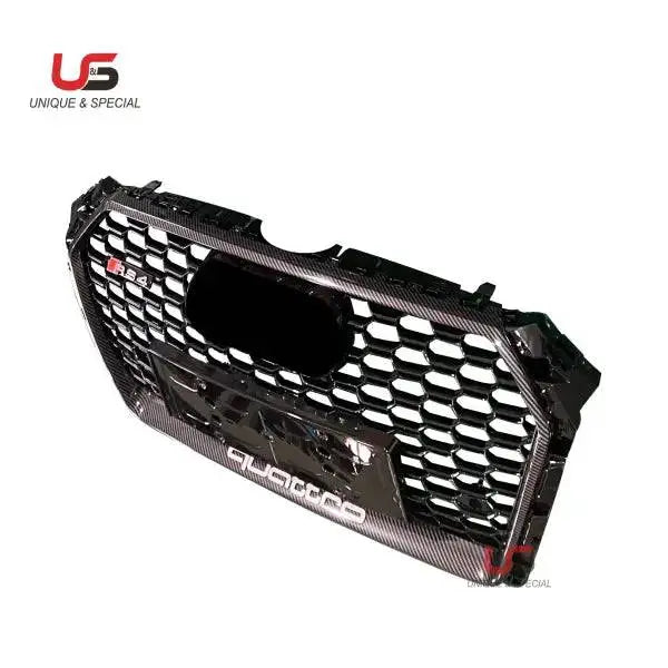 Honeycomb Carbon Fiber Frame Black Net Grilles for Audi A4