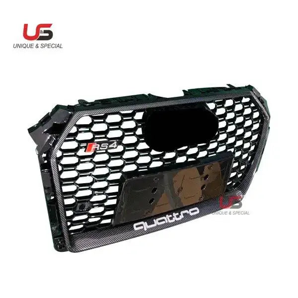 Honeycomb Carbon Fiber Frame Black Net Grilles for Audi A4