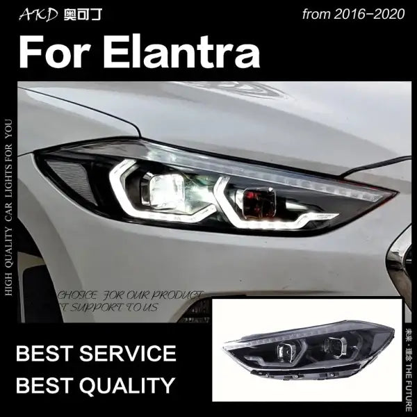 Hyundai Elantra Headlights 2016-2020 New Elantra Headlight Brand Eagle Eye DRL Hid Bi Xenon