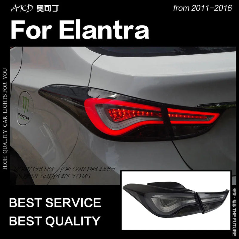 Hyundai Elantra Tail Lights 2011-2016 LED Tail Lamp LED Rear Lamp DRL Signal Brake Reverse
