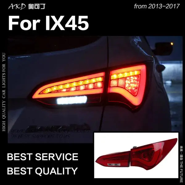 Hyundai IX45 Tail Lights 2013-2017 New Santa Fe LED Tail Lamp LED DRL Signal Brake Reverse