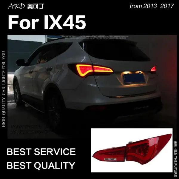 Hyundai IX45 Tail Lights 2013-2017 New Santa Fe LED Tail Lamp LED DRL Signal Brake Reverse