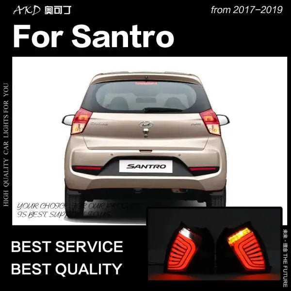 Hyundai Santro Tail Light 2017-2019 LED Tail Lamp LED DRL Dynamic Signal Brake Reverse