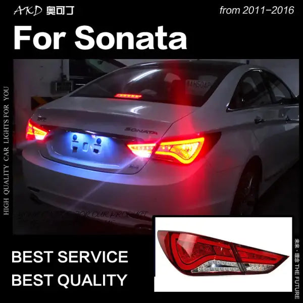 Hyundai Sonata Tail Lights 2011-2016 Sonata YF LED Tail Lamp DRL Signal Brake Reverse