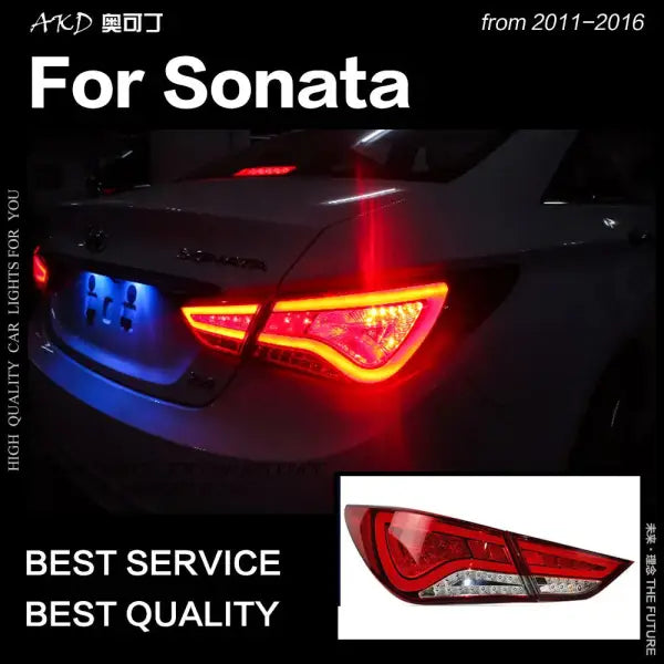 Hyundai Sonata Tail Lights 2011-2016 Sonata YF LED Tail Lamp DRL Signal Brake Reverse