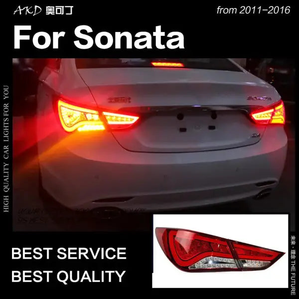 Hyundai Sonata Tail Lights 2011-2016 Sonata YF LED Tail Lamp DRL Signal Brake Reverse