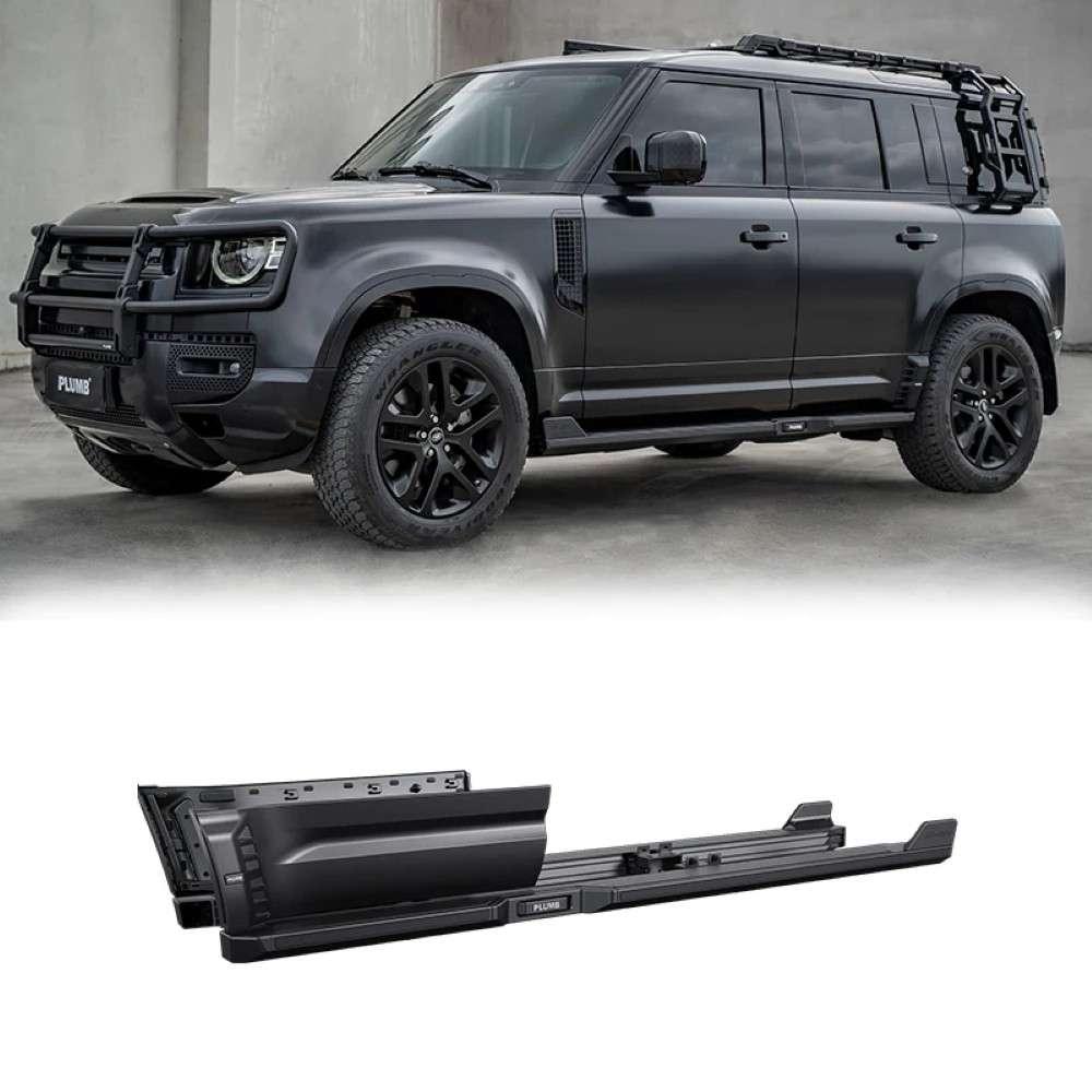 Car Craft Compatible With Range Land Rover Defender 2020-2025 Plumb M-one Side Skirt Splitter Running Board Plumb-014 - CAR CRAFT INDIA