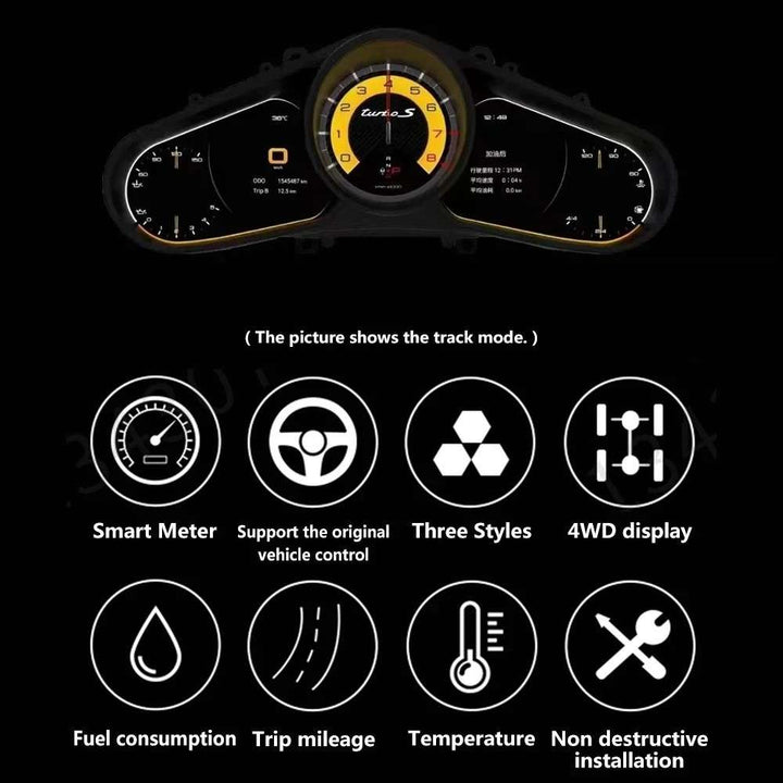 Car Craft Compatible With Porsche Cayenne 2011-2018 Dashboard Lcd Speed O Meter Android Player Digital Instrument Cluster Screen Speedometer Display Car 12.3 Inch CC-8434 - CAR CRAFT INDIA