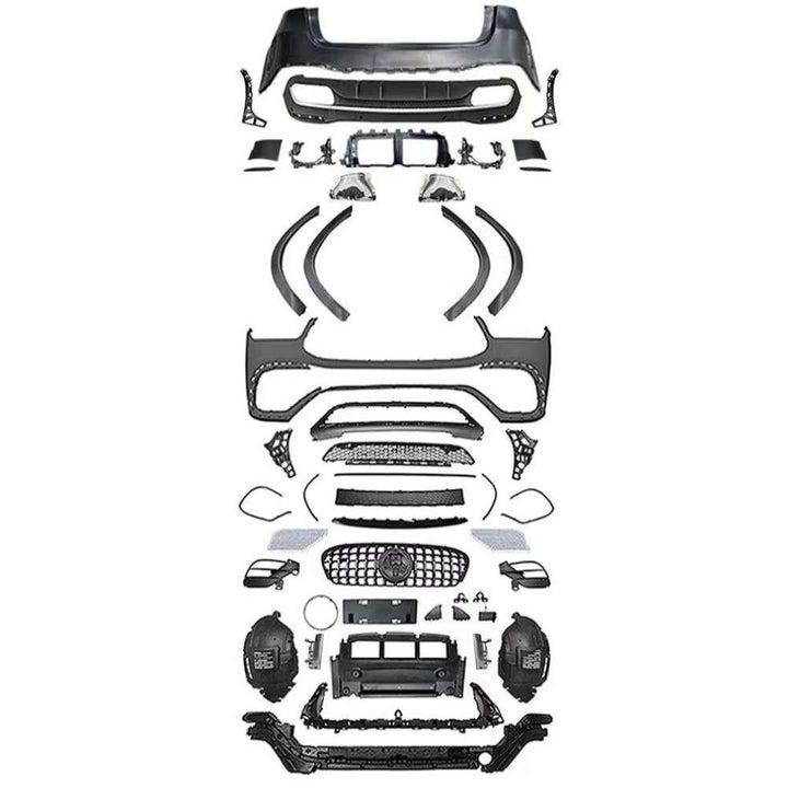 Car Craft Compatible With Mercedes Benz Gle W167 2020-2025 Upgrade Facelift Covert To Gle63 Amg Bodykit Bumper Grill Diffuser After Lip 1:1 - CAR CRAFT INDIA