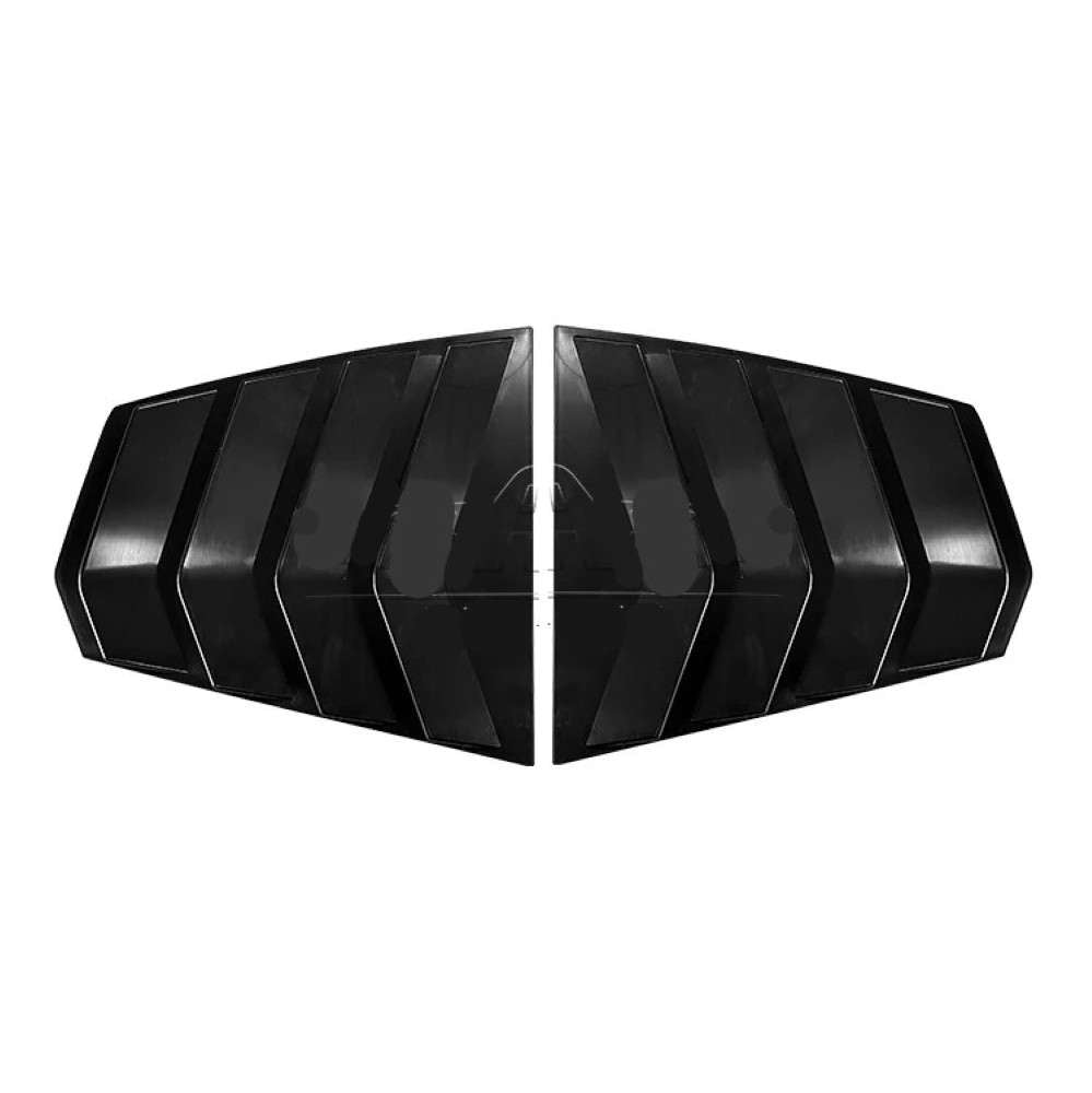 Car Craft Compatible With Bmw 5 Series G60 2024+ Plastic Side Vent Shutter Rear Window Louver Trim Ar-bm-0282 Glossy Black - CAR CRAFT INDIA