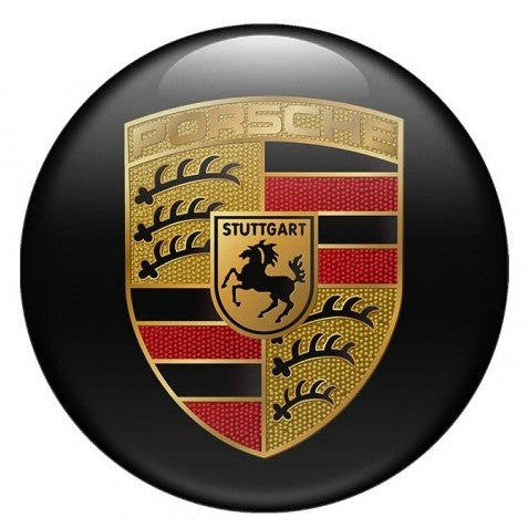 Car Craft Compatible With Porsche Cayenne Macan Panamera Boxter 911 Carrera Cayman Alloy Wheel Cap Hub Badge Emblem Logo Black 75mm