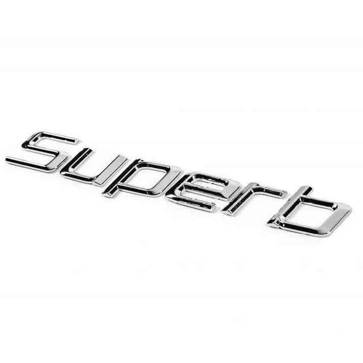 Car Craft Compatible With Skoda Superb Letter Logo Badge Emblem Sticker Logo Chrome