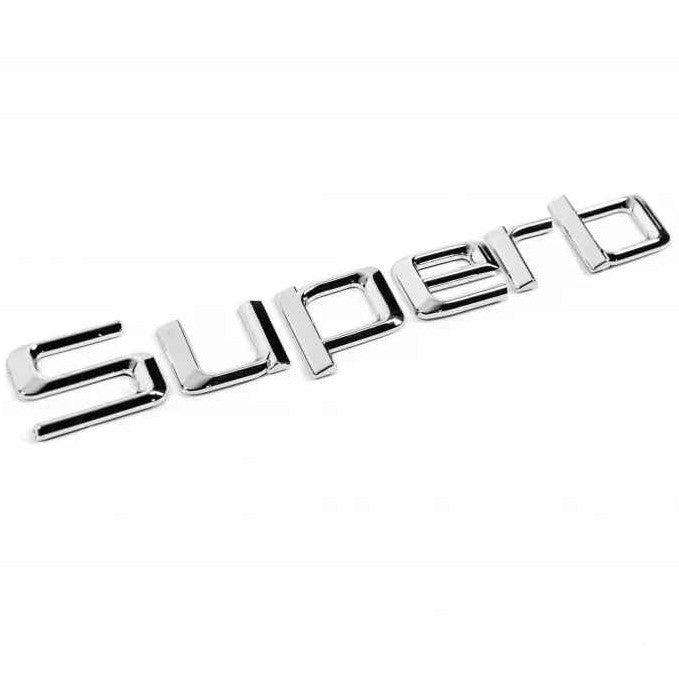 Car Craft Compatible With Skoda Superb Letter Logo Badge Emblem Sticker Logo Chrome