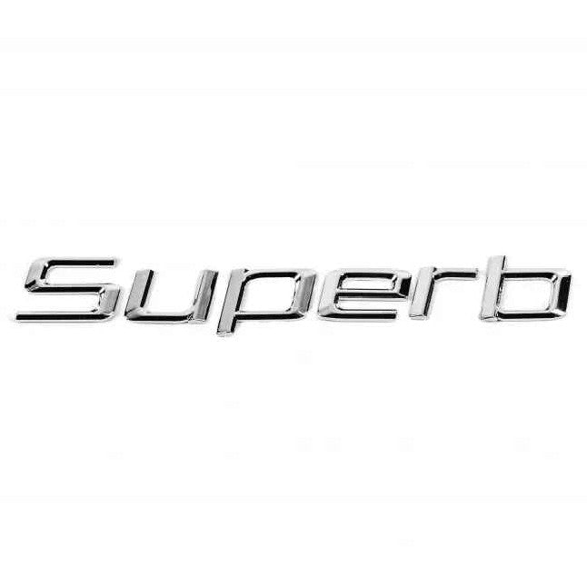 Car Craft Compatible With Skoda Superb Letter Logo Badge Emblem Sticker Logo Chrome