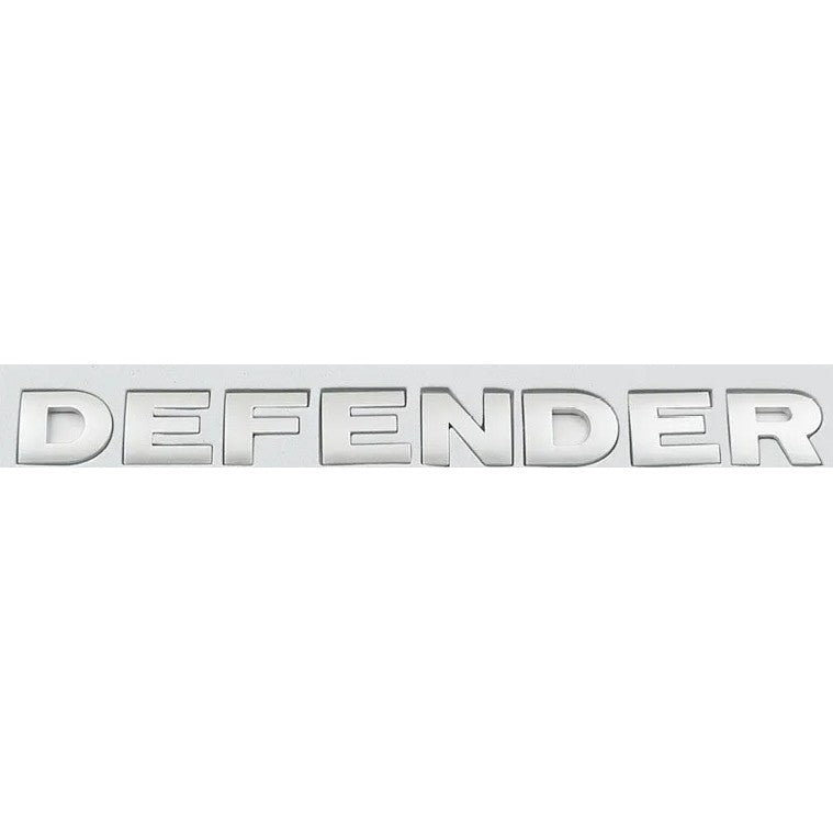Car Craft Compatible With Range Land Rover Defender Letter Logo Badge Emblem Sticker Silver 475x30mm