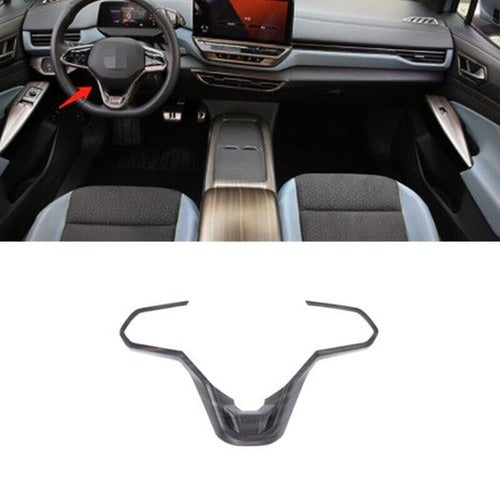 Car Craft Compatible With Volkswagen Virtus Arteon Golf 8 Vw Id.3 Passat B8 T-cross Tiguan Touareg Vw T6 Steering Wheel Trim Frame Cover D1 Walnut - CAR CRAFT INDIA