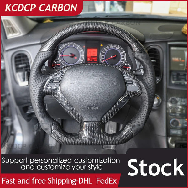 For Infini-Ti G25 G37 G35 EX35 EX37 Carbon Fiber Steering Wheel