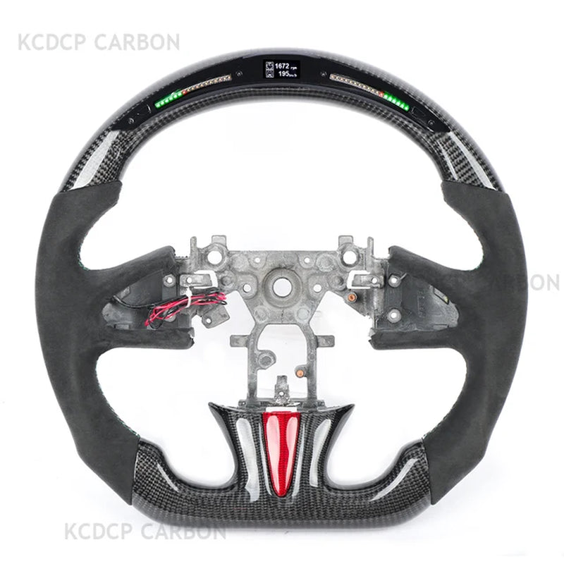 For Infini-Ti Q50 Q60 QX50 QX30 Q50L EX QX70 FX Q70L LED Carbon Fiber Steering Wheel