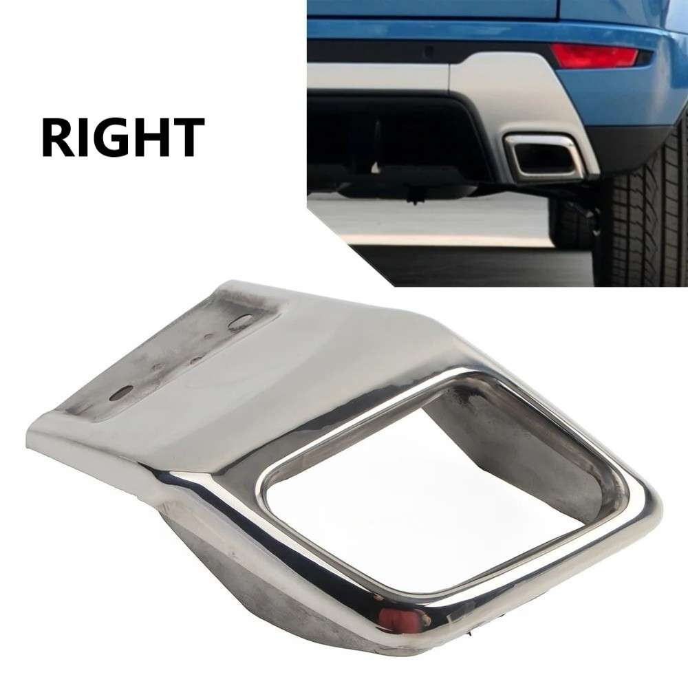 Car Craft Compatible With Range Land Rover Evoque 2010-2018 Car Rear Bumper Exhaust Pipe Tip Tube Trim Steel Cover Lr027872 Right CC-8465 - CAR CRAFT INDIA
