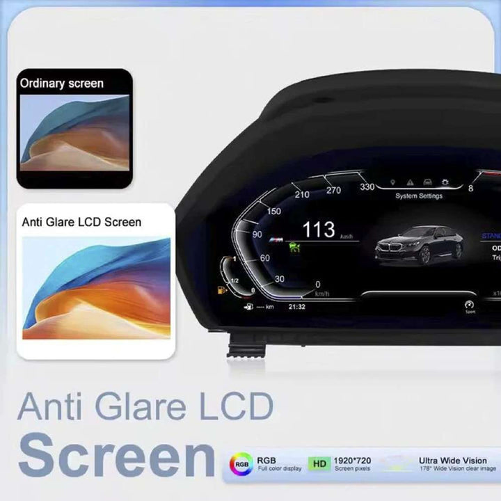 Car Craft Compatible With Bmw 3 Series F30 Gt F34 4 Series F32 2012-2019 Dashboard Lcd Speed O Meter Android Player  Digital Instrument Cluster Screen Speedometer Display Car 12.3 Inch CC-8433 - CAR CRAFT INDIA