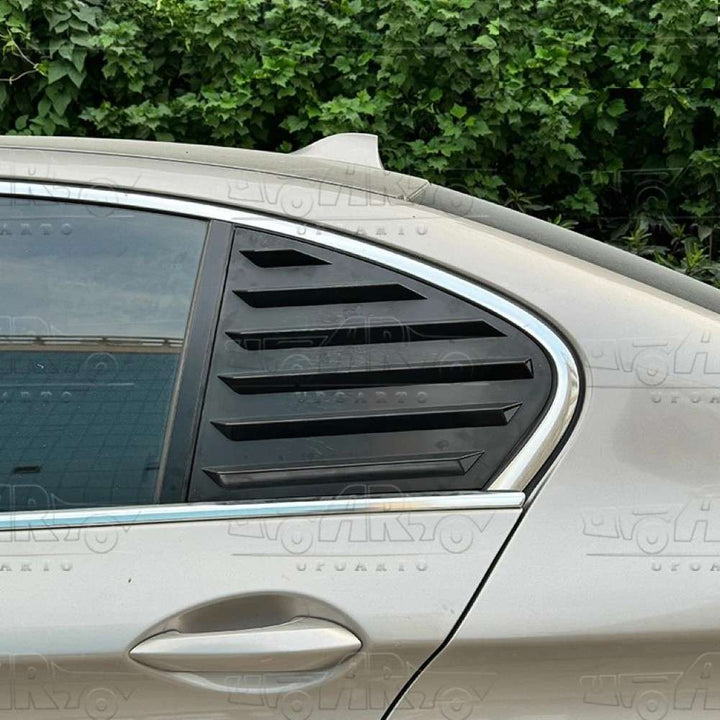 Car Craft Compatible With Bmw 5 Series F10 2010-2017 Plastic Side Vent Shutter Rear Window Louver Trim Ar-bm-0281 Glossy Black - CAR CRAFT INDIA